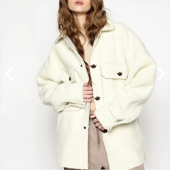 Boys Lie x Ariel Wrapped In Your Lies Sherpa Button Jacket RARE NEW - Picture 1 of 13